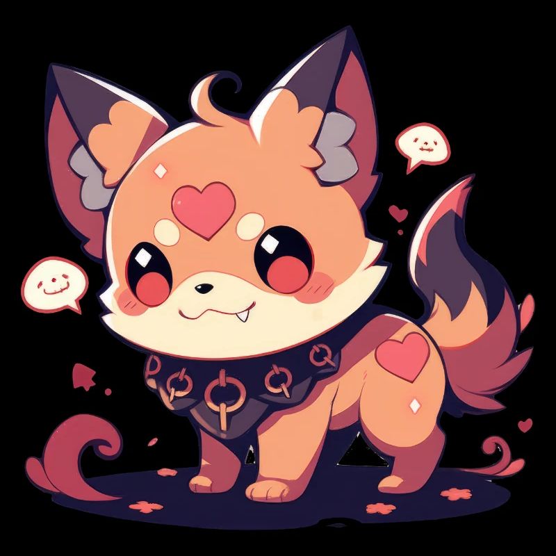 Chien japonais Shiba Inu Devil mignon méchant