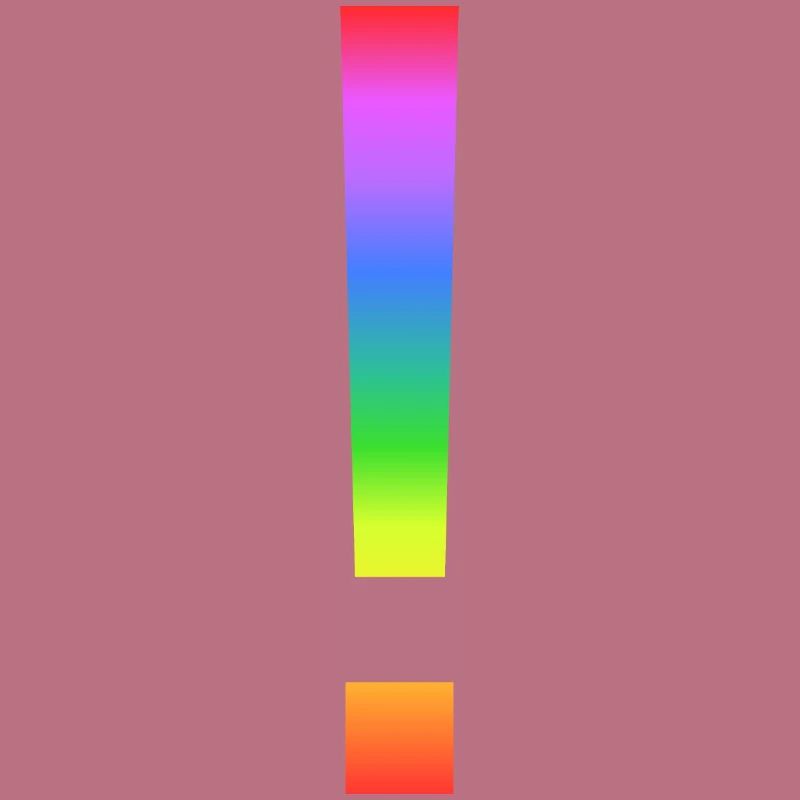 Point d'exclamation arc-en-ciel