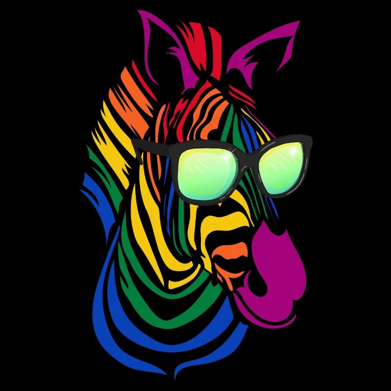 Cooles Buntes Zebra Mit Sonnenbrille Safari Bunt A