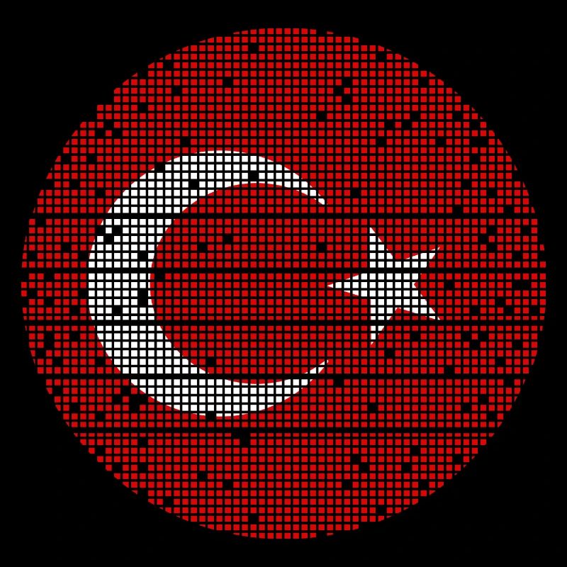 Drapeau de Turquie Utilisé Look Drapeau Turc Vintage