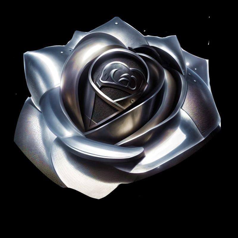 Rose, silver, metal, metallic