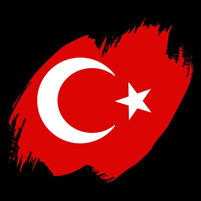 Drapeau de Turquie Utilisé Look Drapeau Turc Vintage