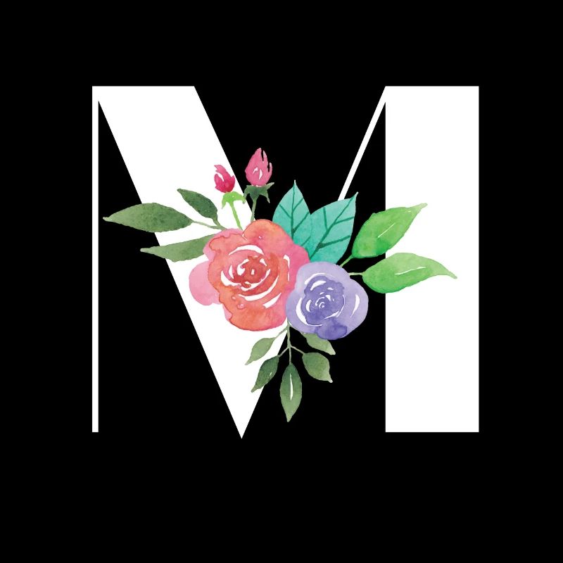 Letter M personalized gift alphabet first name Christmas