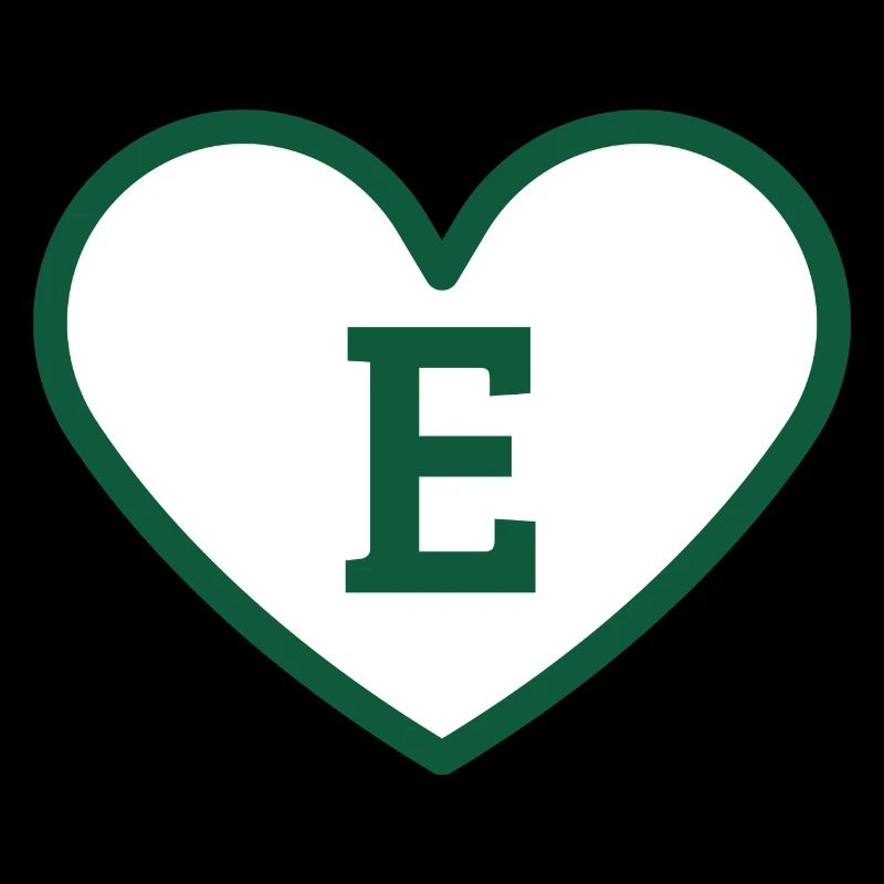 Lettera e cuore sport trend verde - idea regalo