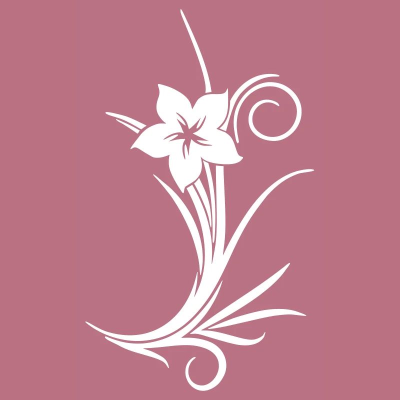 Flower circle white left