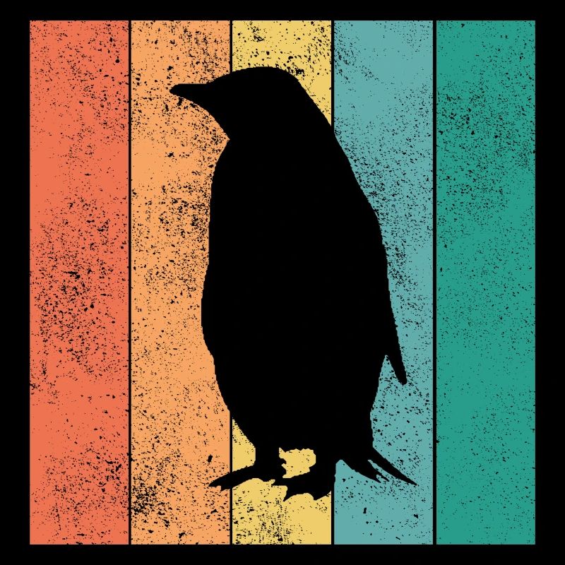 Pinguin Pinguine Tier Eis Südpol Retro Geschenk