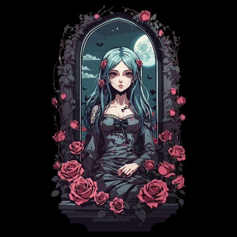 Kawaii Goth Anime E-Girl Viktorianisch Design