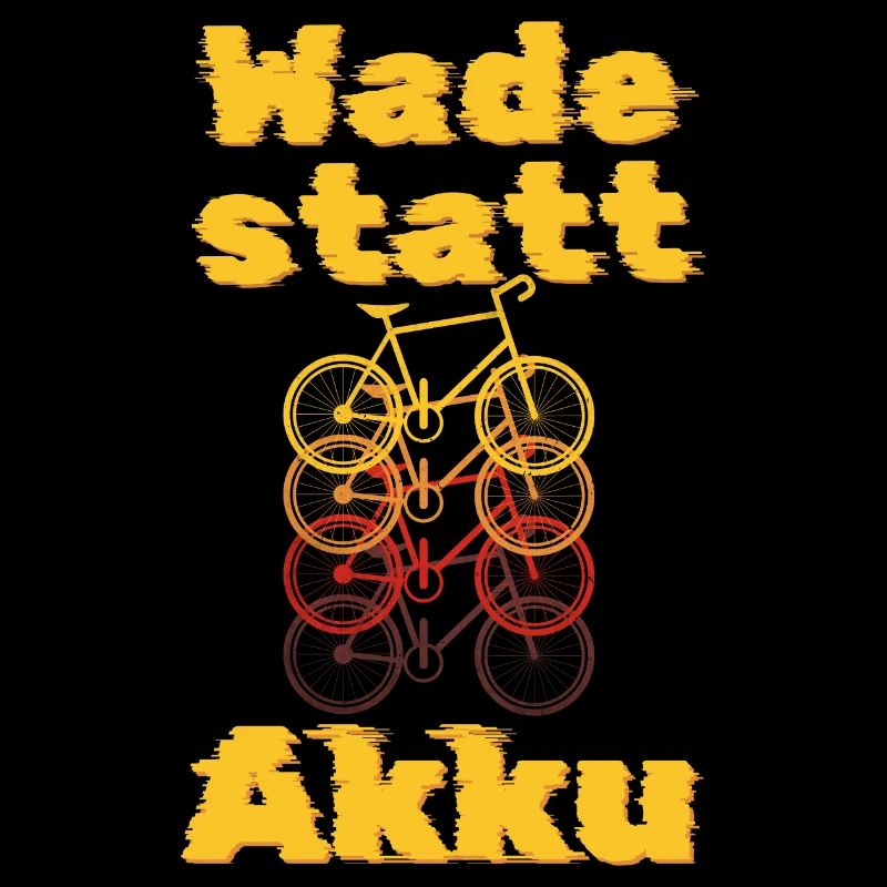 Wade statt Akku lustiger Spruch Fahrradfahrer