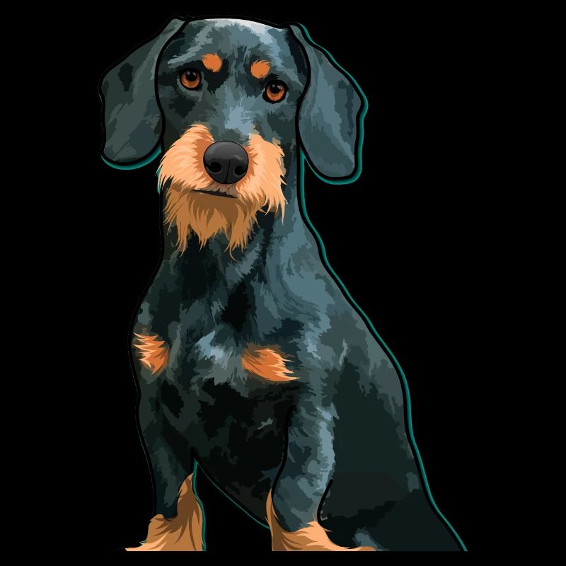 Chien de toit, teckel, teckel, illustration