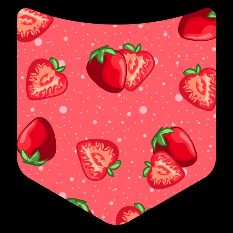 Summer Fruit Fruit Breast Pocket Strawberry