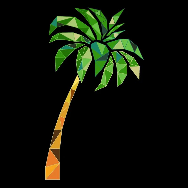 Geometric palm tree