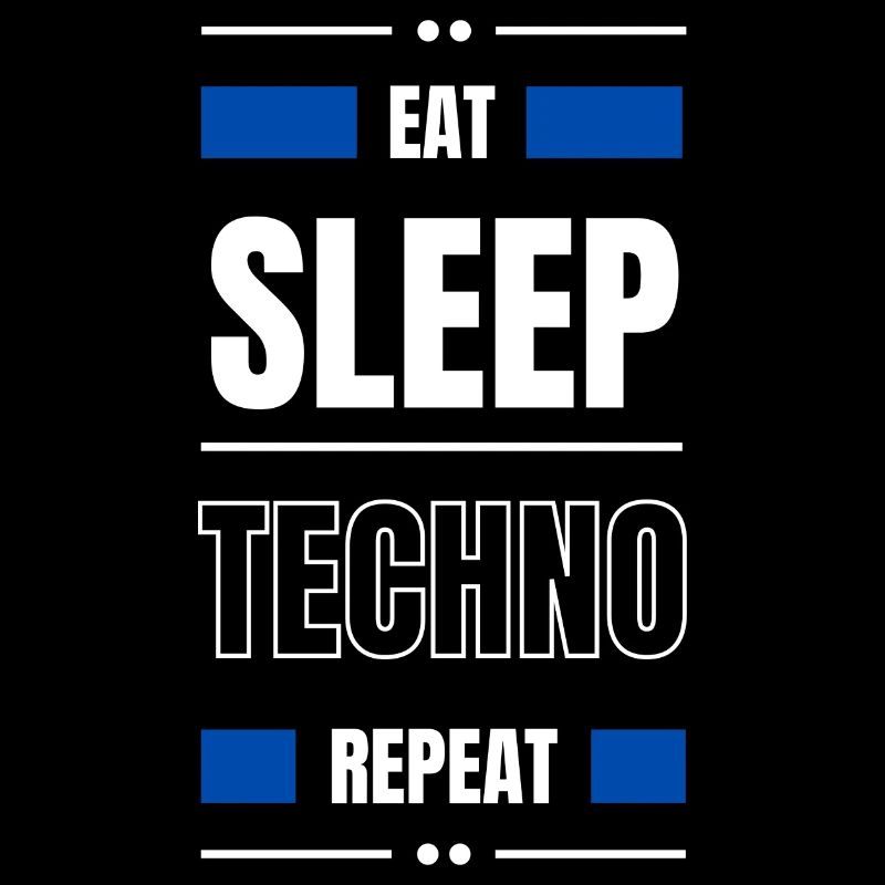 eat sleep techno repeat geschenk idee party spruch