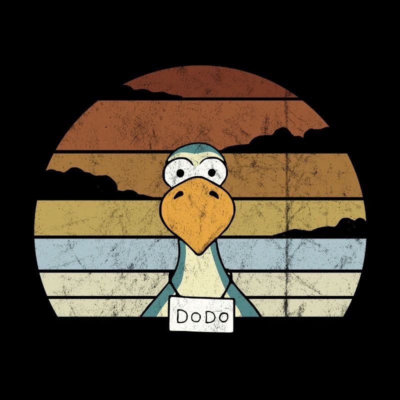 Comic Dodo Retro Sunset Funny Bird