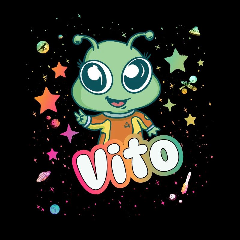 VITO - Schöner Junge Name mit süßem Alien
