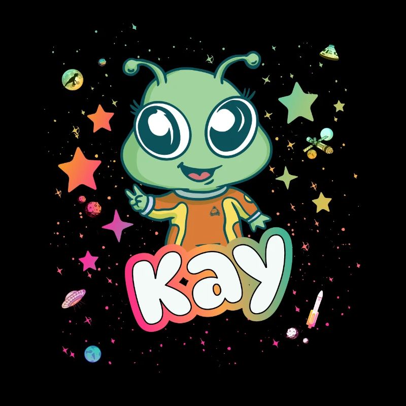 KAY - Schöner Junge Name mit süßem Alien