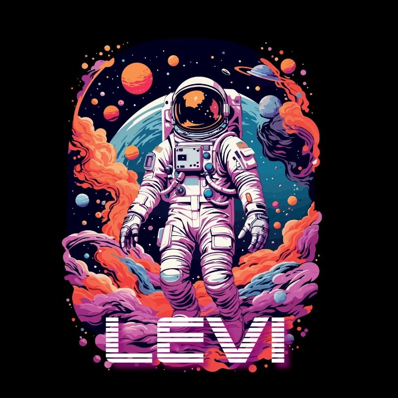 LEVI - Beau prénom de garçon avec astronaute cool
