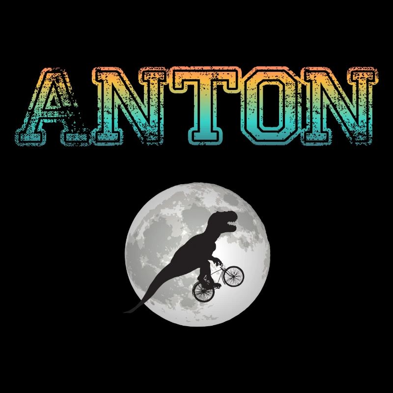 ANTON - Beautiful boy name with dinosaur
