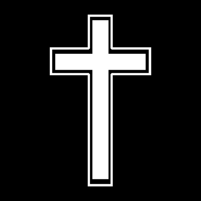 Croix blanche bordée
