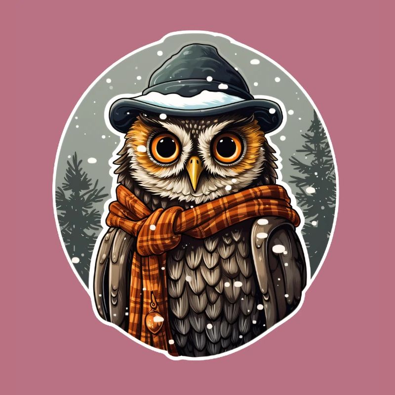 "Schneezauber mit Eulenblick"