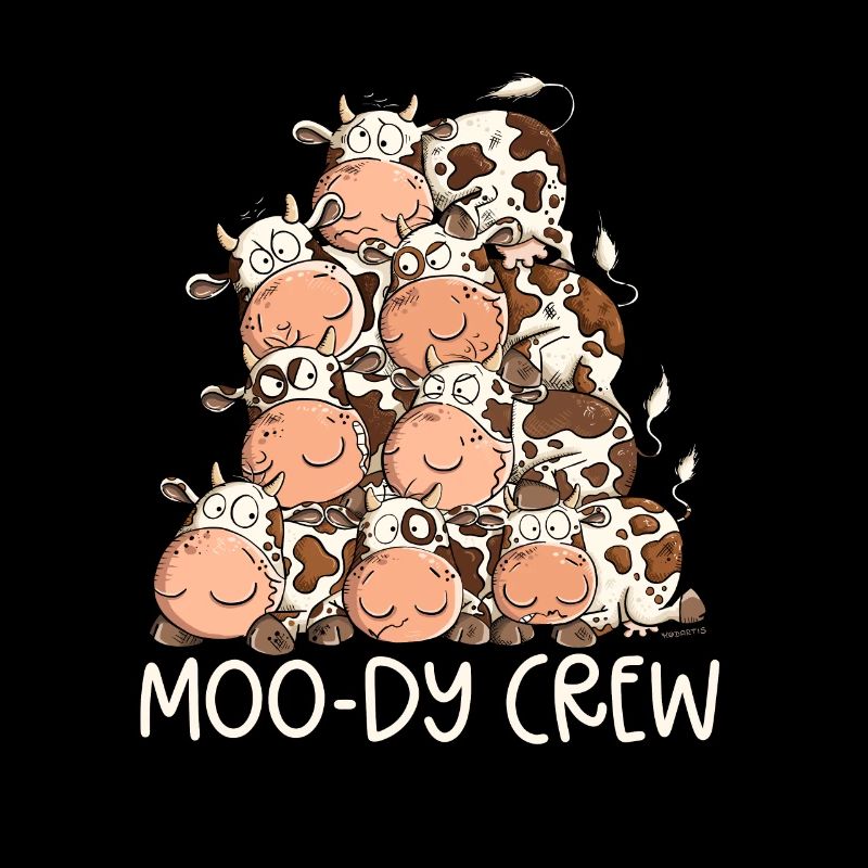 Drôle de vache pile I moo-dy Crew vache jeu de mots