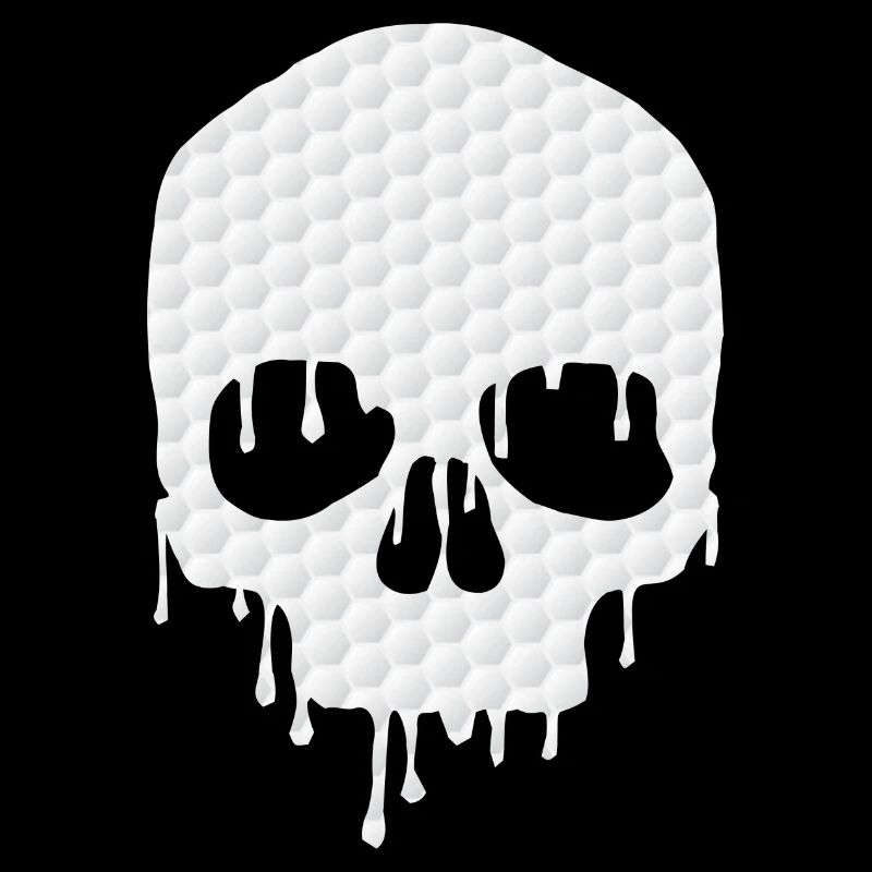 Squelette de golf - une conception cool de crâne pour l’amoureux de golf