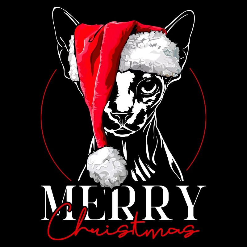 Santa SPHYNX Joyeux Noël Chat Wilsigns