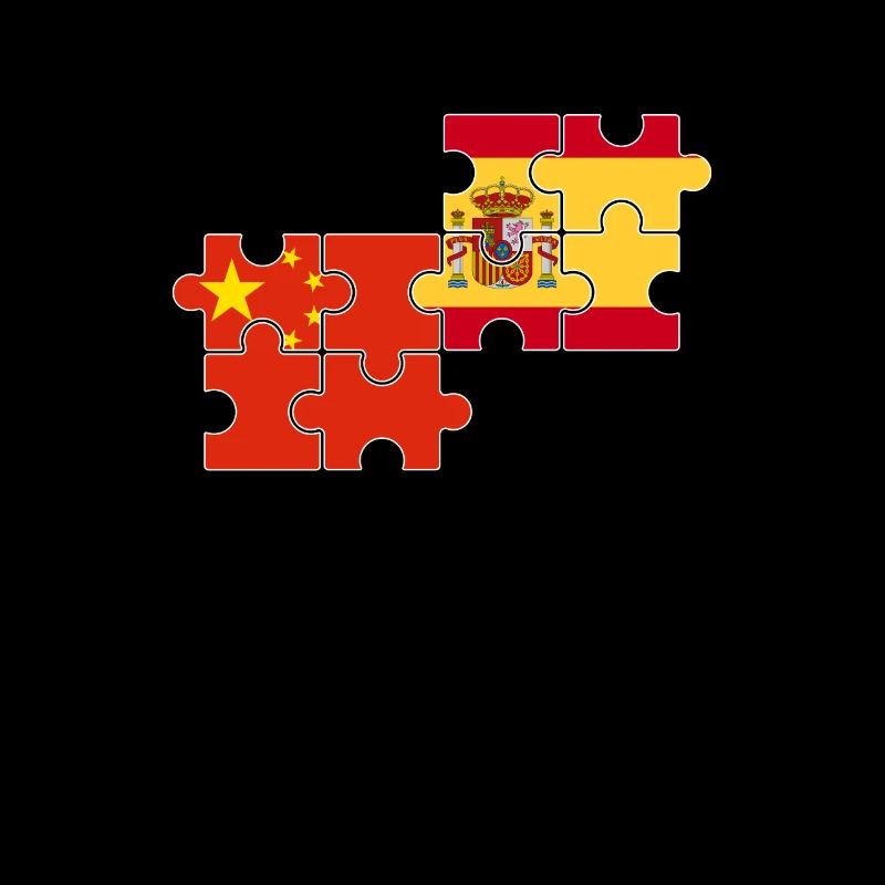 Chine Espagne Drapeau Espagnol Chinois