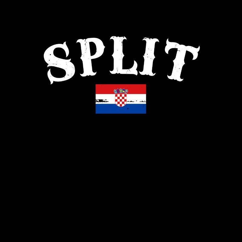 Split Vintage Croatia Croatian Flag Croat