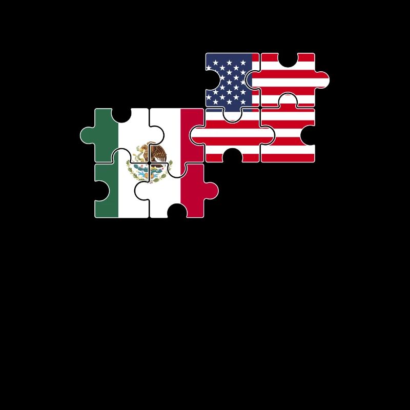 Mexique États-Unis Drapeau Mexicains américains