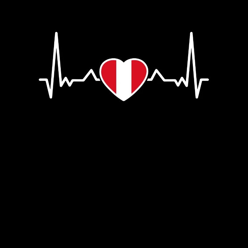 Pérou Heartbeat Drapeau péruvien Péruvien