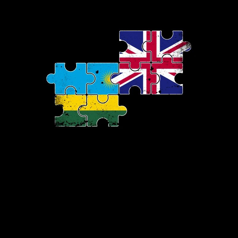 Rwanda Royaume-Uni Vintage drapeau britannique rwandais