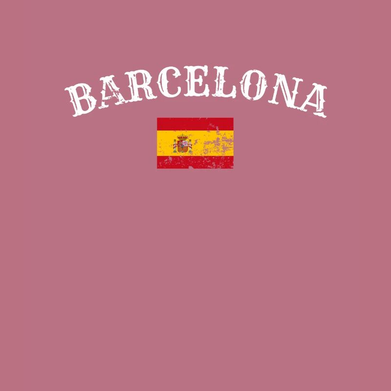 Barcelone Vintage Espagne Drapeau Espagnol Espagnol