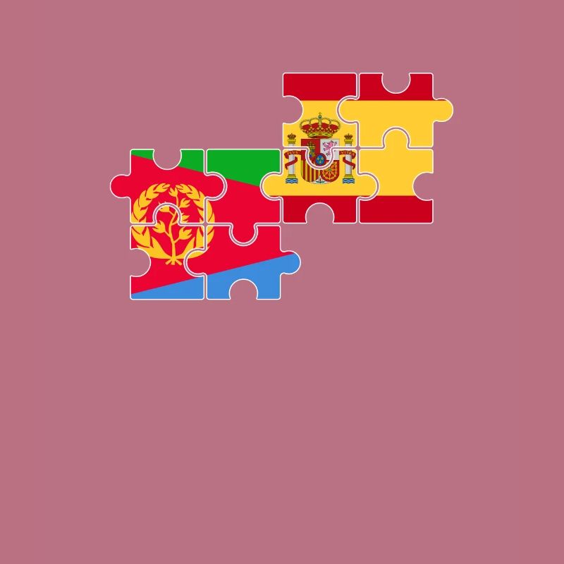 Érythrée Espagne Drapeau Espagnol Érythréen