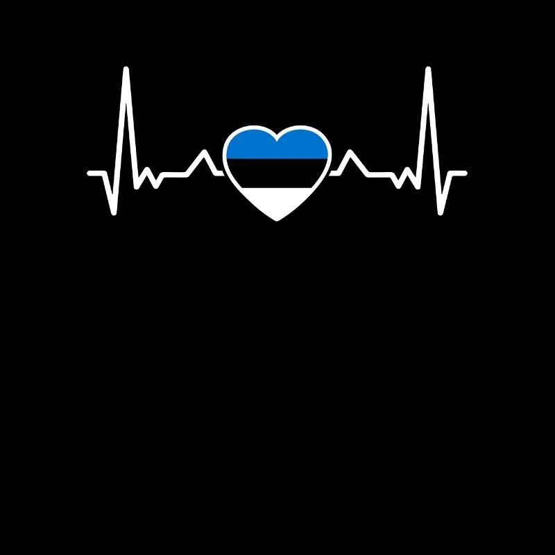 Estonie Heartbeat Drapeau Este