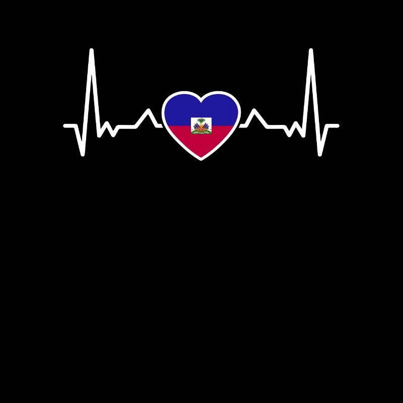 Haïti Heartbeat Drapeau haïtien Haïtien