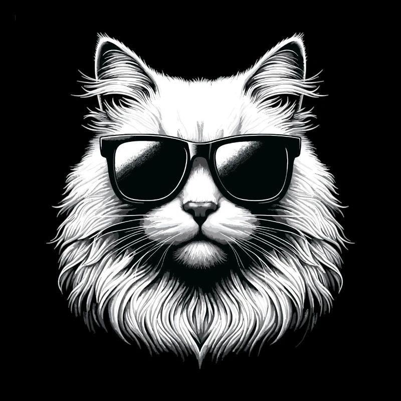 Casual cat in summer