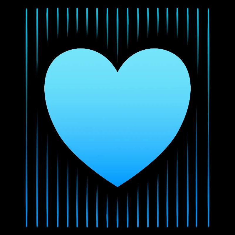blaues Herz blaue Linien