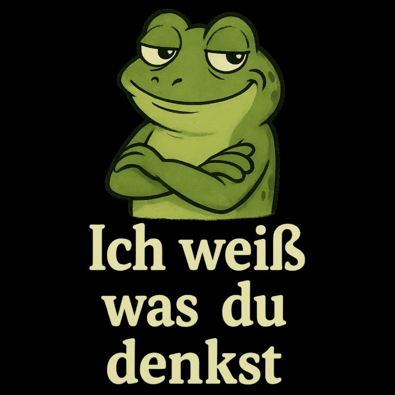 Frosch grinsend Ich weiß was du denkst