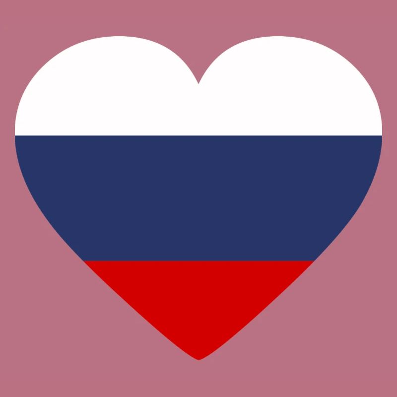 Drapeau du coeur de la Russie