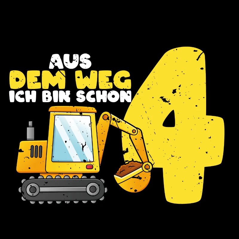 Aus dem Weg ich bin schon 4, Geschenkidee vintage