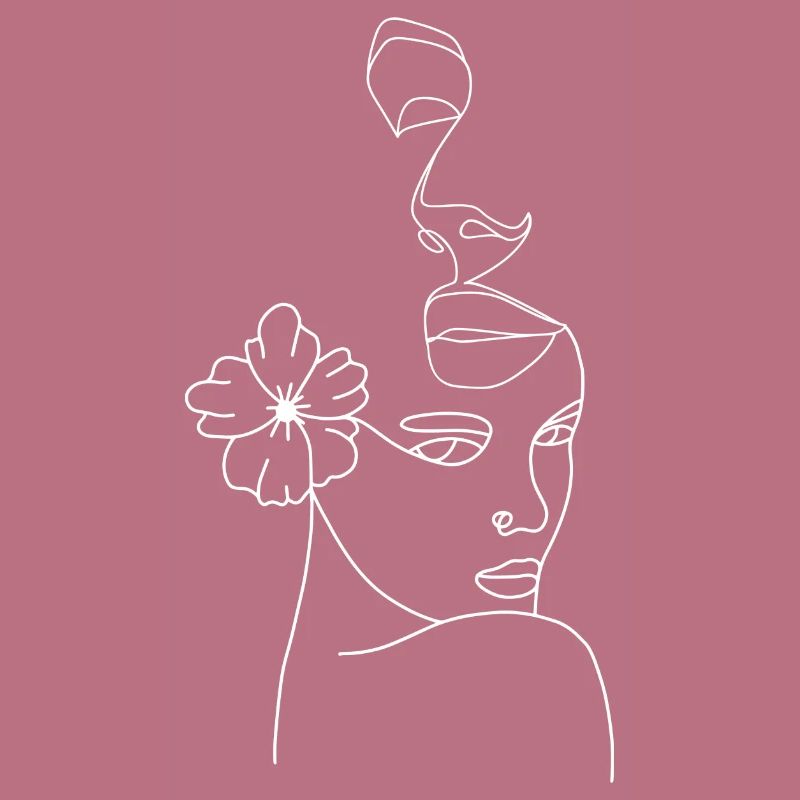 Visage line abstract