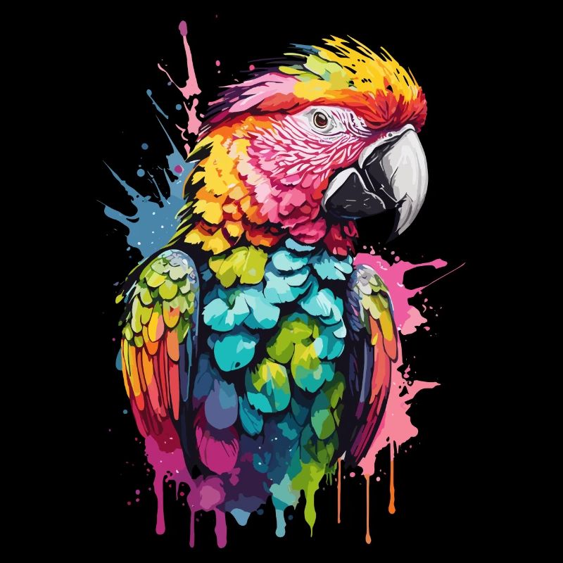 Papagei Cooler Vogel in buntem und coolem Design