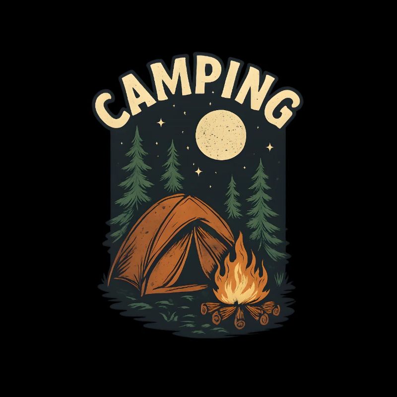 Camping Nacht im Wald