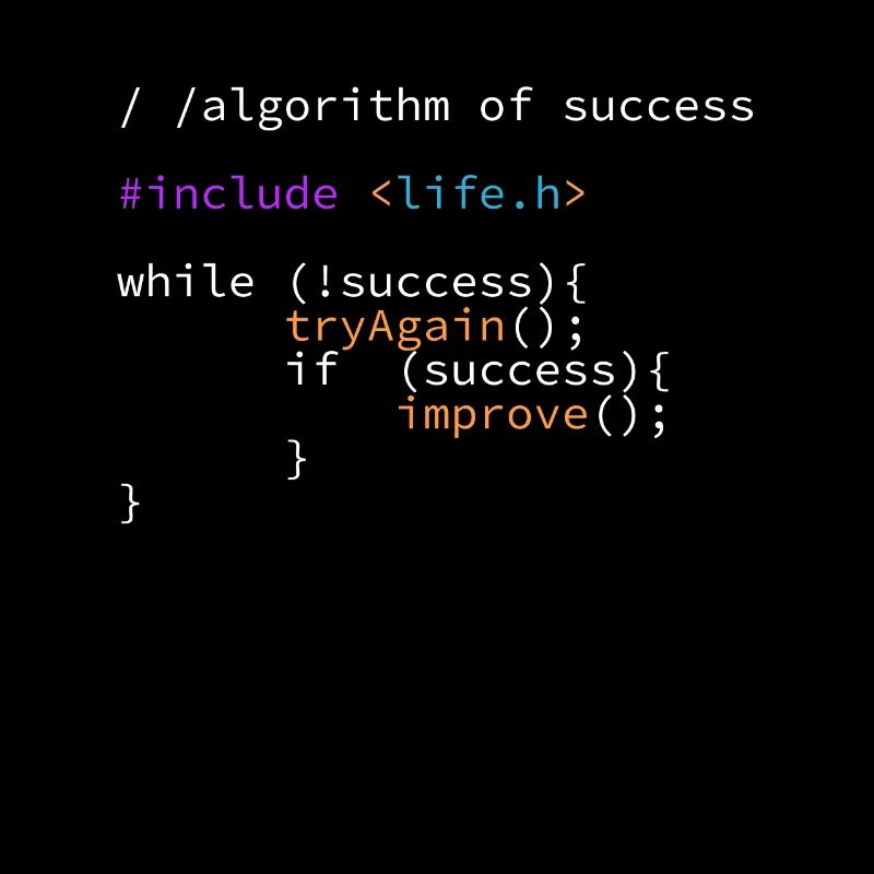 Code de programme algorithme de succès it développeur