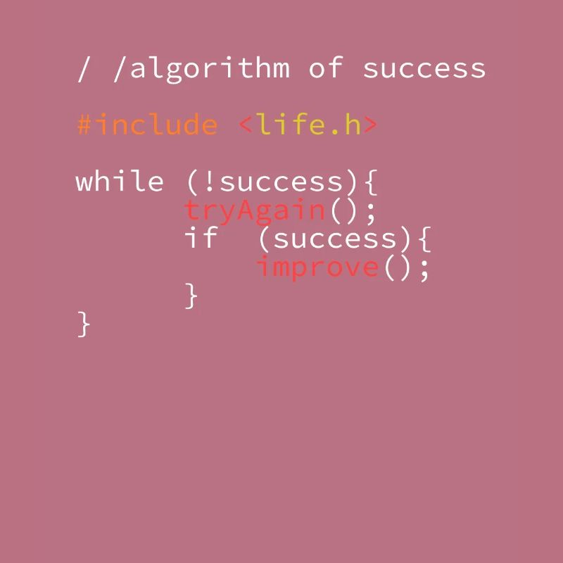 Algorithm of success Nerd Code du programme développeur