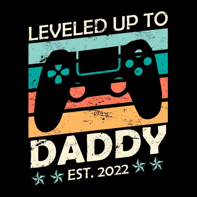 Leveld up to Daddy 2022 Papa 2022 werdender Vater