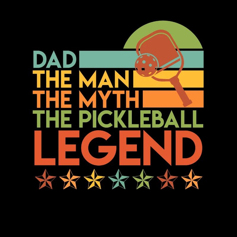 Dad Man Myth Pickleball Legend alter Mann