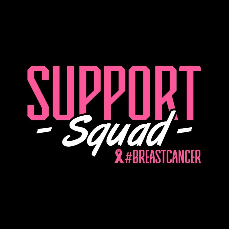 Support squad #breascancer Pink Ribbon Breast Canc