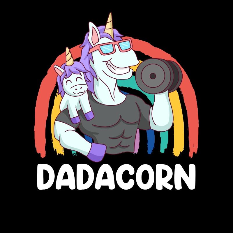 Papa Tochter werdender Papa Bodybuilder Dadacorn