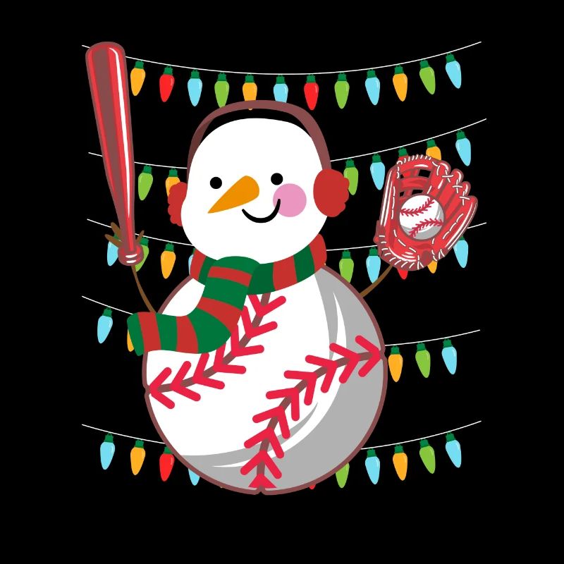 Baseball Snowman Baseball Player